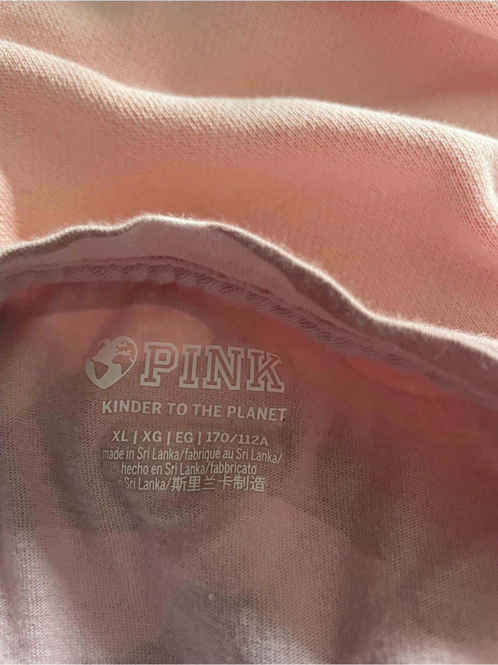 PINK Victoria's Secret Light Pink Crewneck Tee - Picture 3 of 4